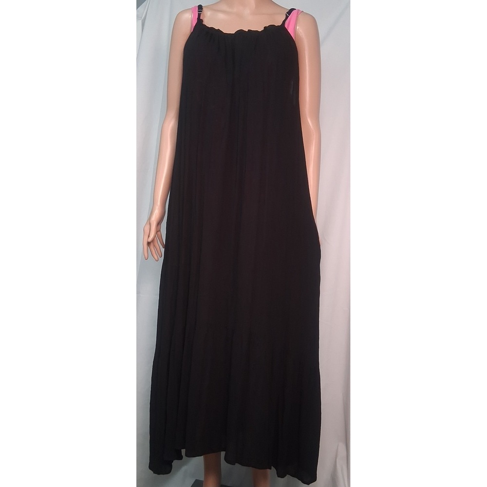 Raviya Women's Ruffle-Trim Low Back Maxi Dress Swim Cover-Up, Small